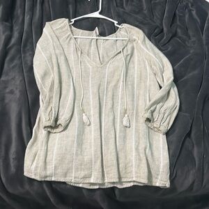 Green tassel tee shirt